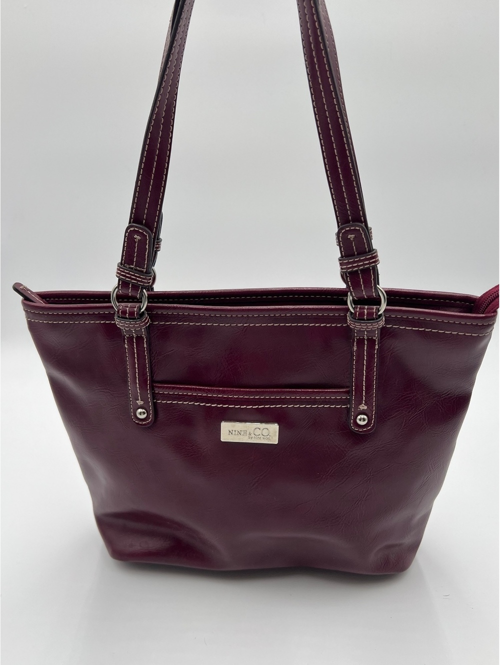Nine & Co. by Nine West Plum/Burgundy Tote (SKU 0383 HB-120)
